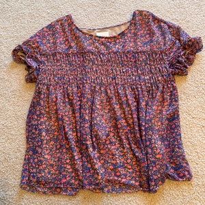 anthropologie deletta babydoll blouse